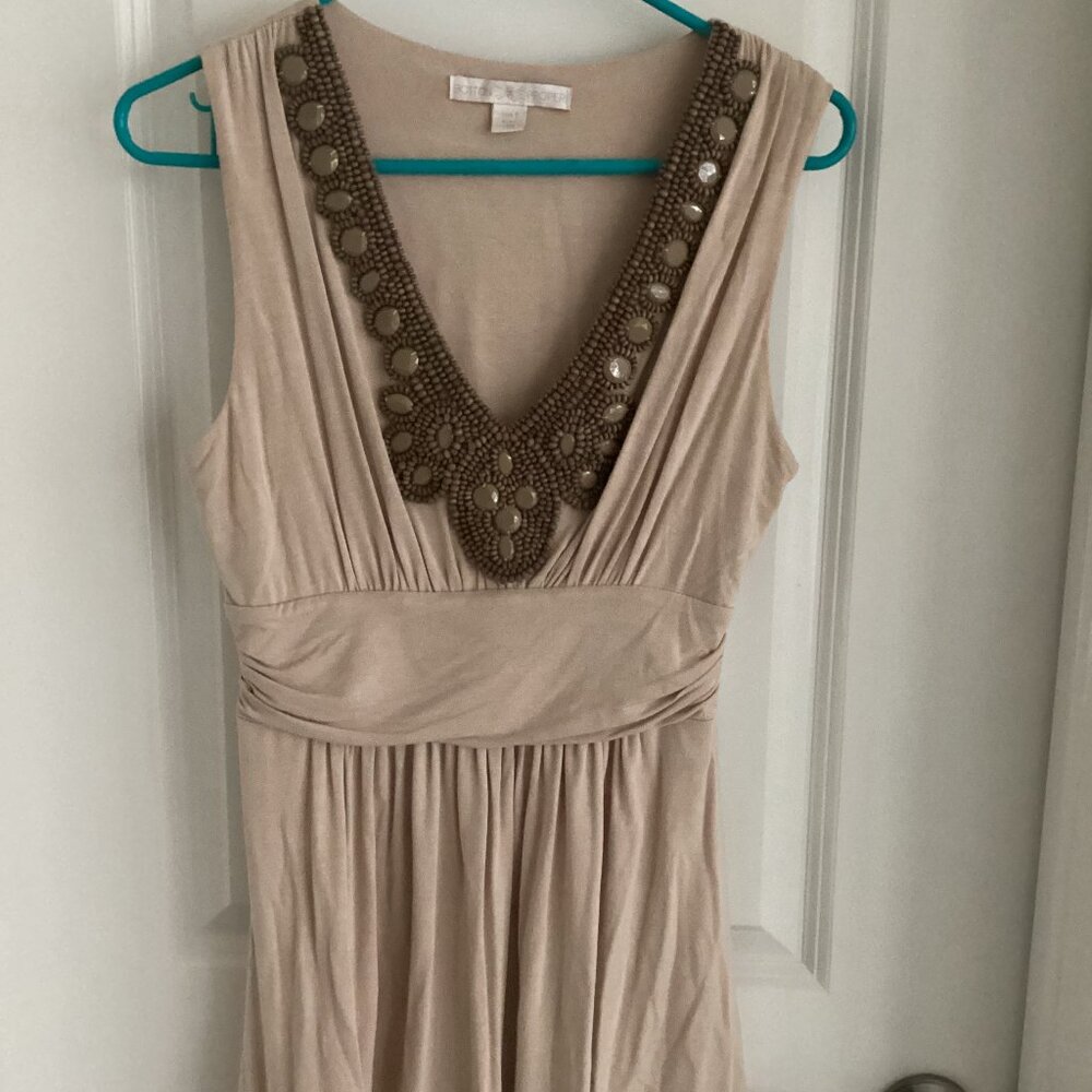 Boston Proper Tan Sleeveless Top (SM)